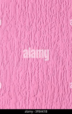 Close-up of pink painted embossed anaglypta wallpaper wallcovering background. Retro interior design wallpaper. Stock Photo