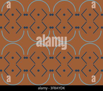 Seamless pattern with circles and lines to print on textile Stock Vector