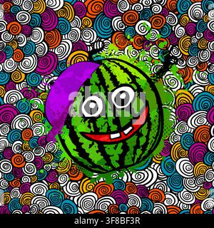 abstraction with watermelon Vector illustration Stock Vector