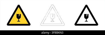 Fragile material warning in vector format Stock Vector