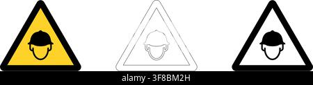 Mandatory use of safety helmet in vector format Stock Vector