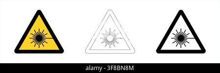 Warning Laser radiation, in vector format Stock Vector