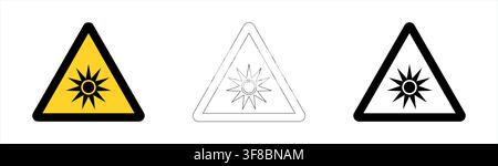 Warning Optical Radiation in vector format Stock Vector