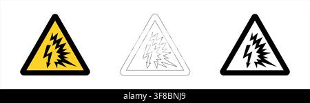 Warning risk of electric shock in vector format Stock Vector