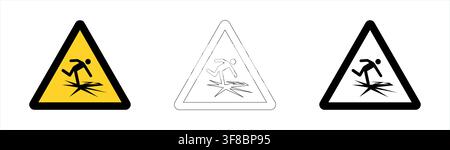 Warning thin ice in vector format Stock Vector