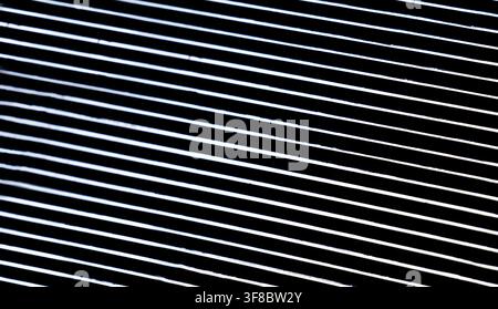 Black Parallel Grille Lines Texture Background, suitable for technology background, speaker texture, abstract pattern, industrial surface Stock Photo