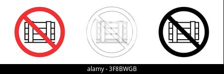 Do not obstruct sign in vector format Stock Vector