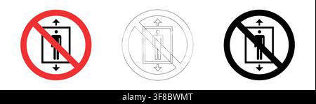 Do not use this lift sign in vector format Stock Vector
