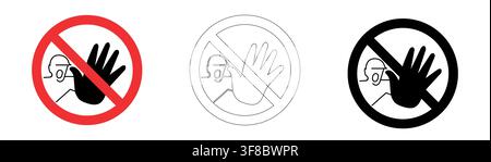 No access for unauthorised persons sign in vector format Stock Vector