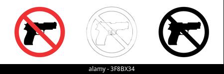 No firearms allowed sign in vector format Stock Vector