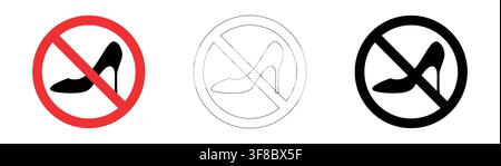 No high heels allowed sign in vector format Stock Vector