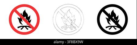 No open flames allowed sign in vector format Stock Vector