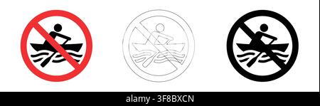 No rowing sign in vector format Stock Vector