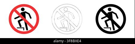 No stepping on surface sign in vector format Stock Vector