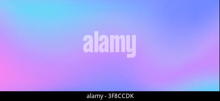 Spring sky iridescent blue purple gradient background or soft pastel gradation backdrop. Pink blue purple gradient with aurora color of abstract clouds light and hologram texture of blur mesh pattern Stock Vector