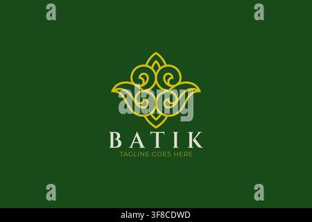 Modern Ethnic Batik Ornament Elegant Logo Vector Illustration Stock Vector