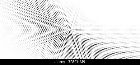 Concentric comic noise halftone background. Fading center gradation wallpaper. Radial dotted gradient texture. Circle grunge rough gritty overlay. Black circular grain pop art cartoon backdrop. Vector Stock Vector