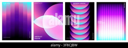 Abstract geometric gradient background with vibrant colors and smooth curves Stock Vector