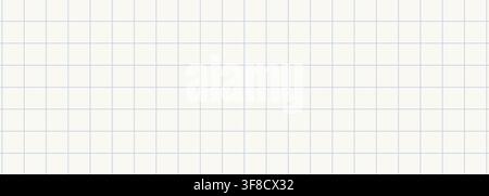 Light Blue Square Grid Paper Background with Fine Lines on Warm White Surface, Clean Graph Notebook Pattern for School, Mathematics, Writing, Planning Stock Vector