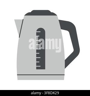 electric kettle icon, perfect for kitchen appliances, home, household, cooking, hot beverages, electrical devices and everyday lifestyle concepts - ve Stock Vector