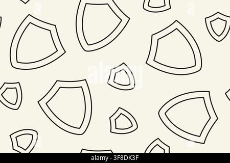 abstract shield seamless pattern, suitable for backgrounds, branding, packaging, security designs, wallpapers and digital projects - vector illustrati Stock Vector