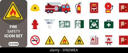 Flat design road construction traffic control warning signs set isolated on white background Stock Vector