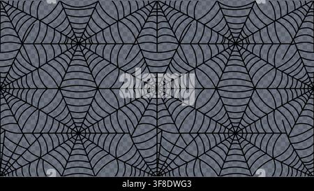 Elegant spider web patterns on dark gradient background Stock Vector