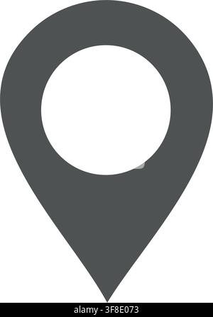 Location pin icon flat vector illustration design. Stock Vector
