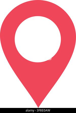 Location pin icon flat vector illustration design. Stock Vector