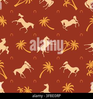 Seamless western pattern with arabian Stock Vector