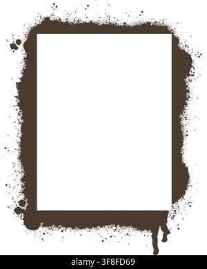 Rectangular shaped frame for graffiti in grunge style Stock Vector