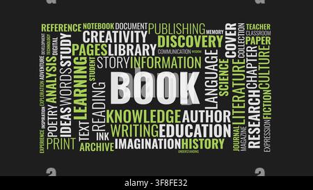 Book and Education Word Cloud Vector Graphic Stock Vector
