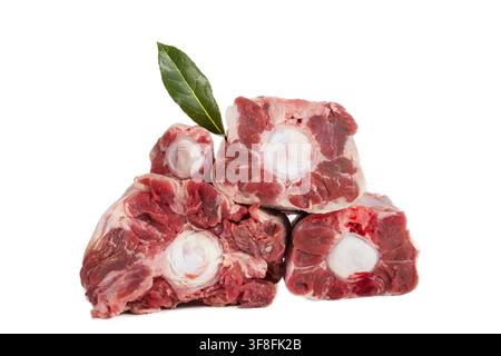 Beef oxtail with bay leaf Stock Photo