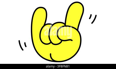 Rock. Hand sign. Gesture fingers Stock Vector