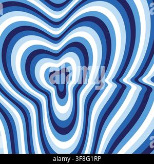 Abstract Blue Wavy Organic Line Tunnel Vector Illustration Stock Vector