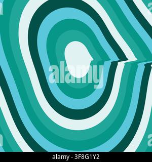 Abstract Turquoise Wave Curved Line Pattern Vector Illustration Stock Vector