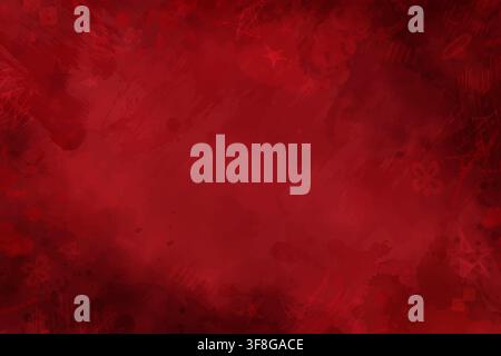 Red Grunge Texture Background. Abstract distressed vector background. Hand painted with paint drops and scratch lines. Artistic Halloween concept for Stock Vector