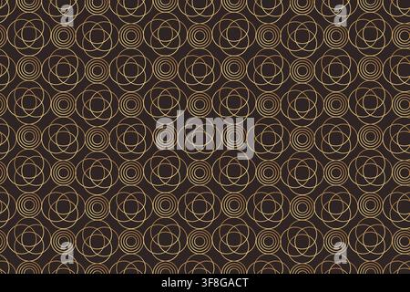 Minimal Luxury Art Deco Seamless Pattern Background. Gradient elegant golden geometric backdrop. Linear vintage trendy art nouveau minimalist pattern Stock Vector