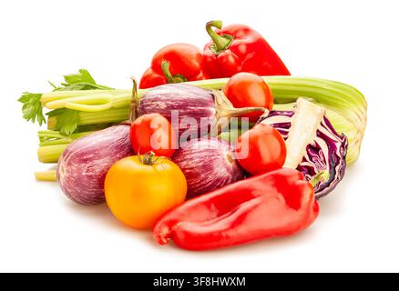 vegetable mix path isolated on white Stock Photo
