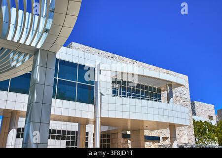 Modern Architecture Detail at The Getty Center in Los Angeles California Stock Photo