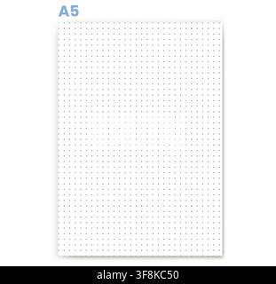 Cross Grid Paper displays dark plus marks arranged in even rows across white field. Ideal for planner inserts, bullet journals, technical layouts, coordinate practice, vector assets Stock Vector