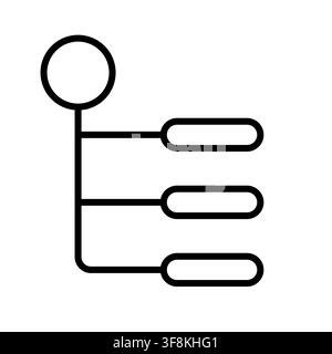 Simple Hierarchical Organization Tree Structure with Parent and Child Nodes for Business Management Icon Stock Vector