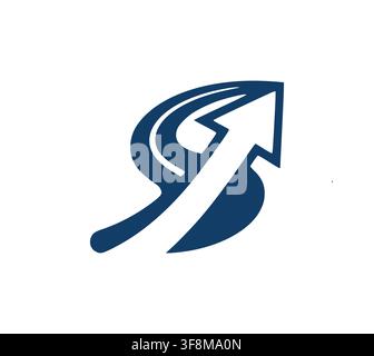 Modern Abstract Letter S Arrow Business Growth Logo Vector Design Stock Vector