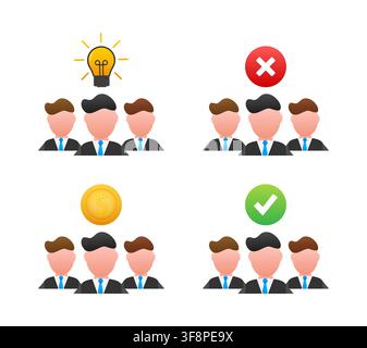 Business team generating ideas achieving financial success Stock Vector