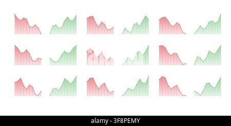 Financial data charts showing market trends and investments Stock Vector