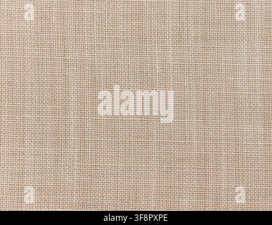 Light beige linen fabric texture seamless background cloth pattern Stock Photo
