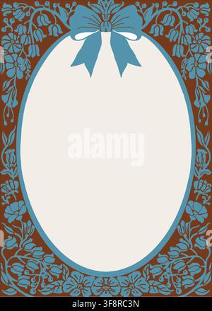 Elegant vintage floral frame with ornate decorative borders , ideal for wedding invitations, greeting cards, Stock Vector