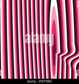 Pink distorted vertical stripes pattern background vector illustration Stock Vector