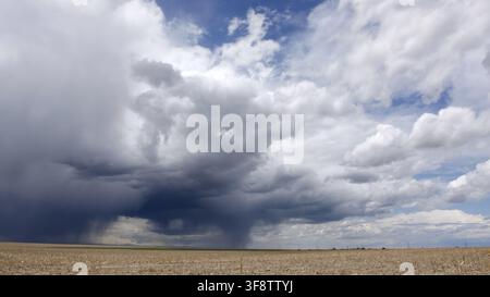 Dramatic Thunderstorm over Colorado Plains Stock Photo