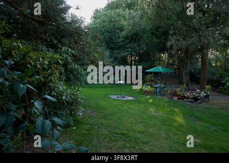 Bewerley, Harrogate, North Yorkshire, UK. 12th August 2026. Images of N Yorks smallholding cottage and garden at 900ft during the sun partial eclipse Stock Photo
